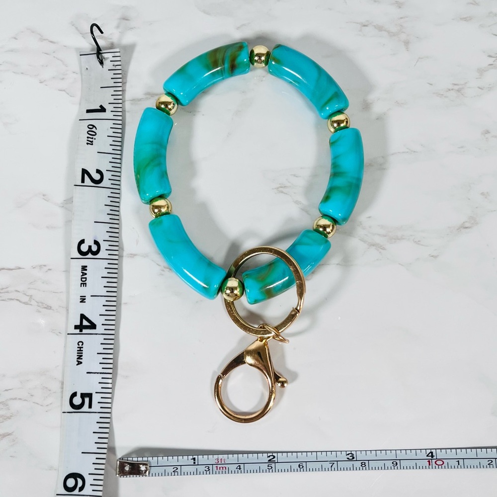 Acrylic Turquoise Bracelet Keychain - Picture 4 of 4